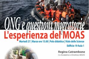 ONG e questioni migratorie: l’esperienza del MOAS in un seminario all’Università di Palermo